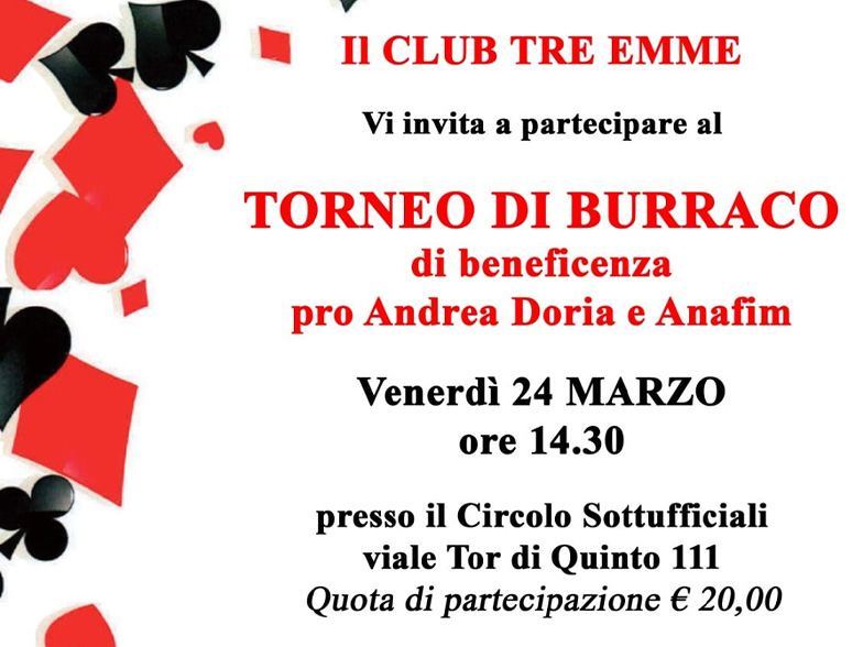 Torneo di Burraco di beneficienza - Roma