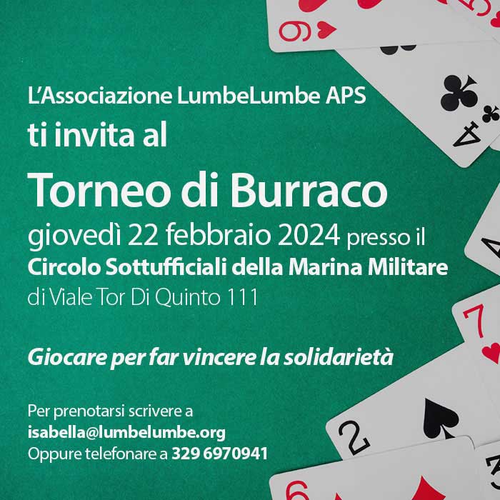 Torneo di Burraco - Roma - Giocare per far vincere la solidarietà