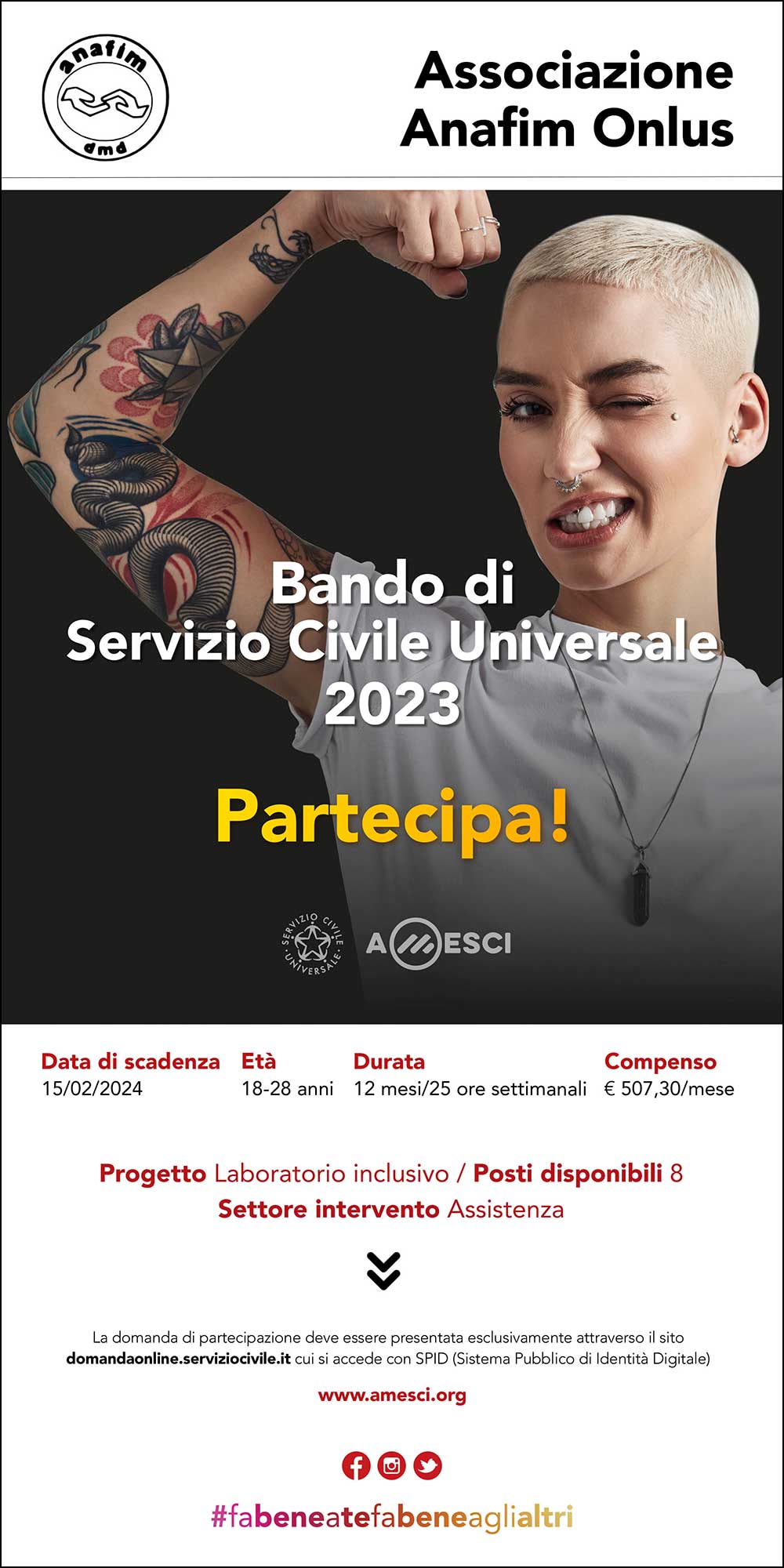 locandina bando servizio civile universale 2023