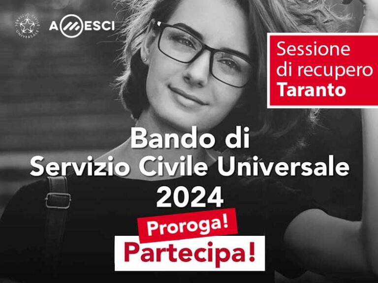 bando servizio civile universale 2024 - sessione di recupero Taranto