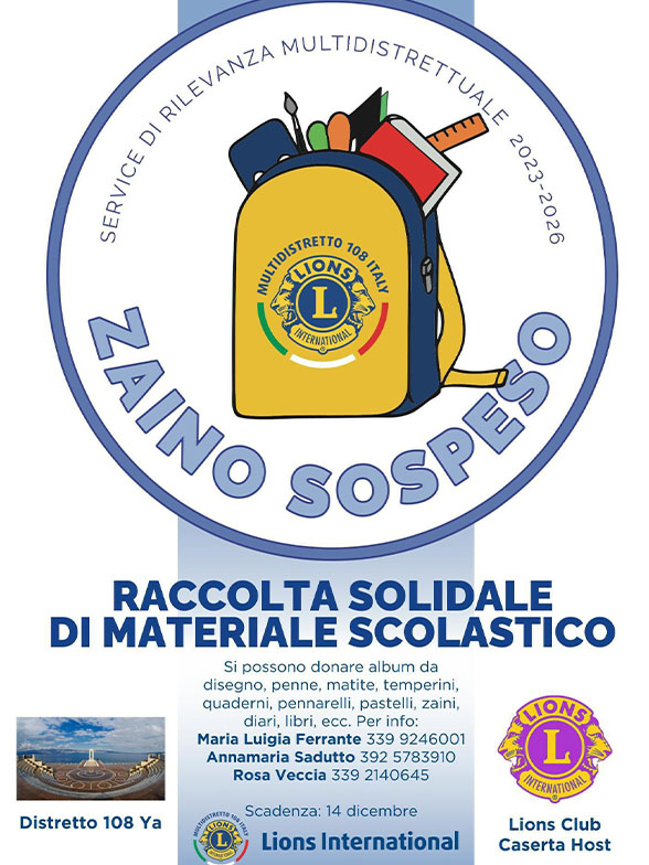 ZAINO SOSPESO PER I RAGAZZI ANAFIM Caserta